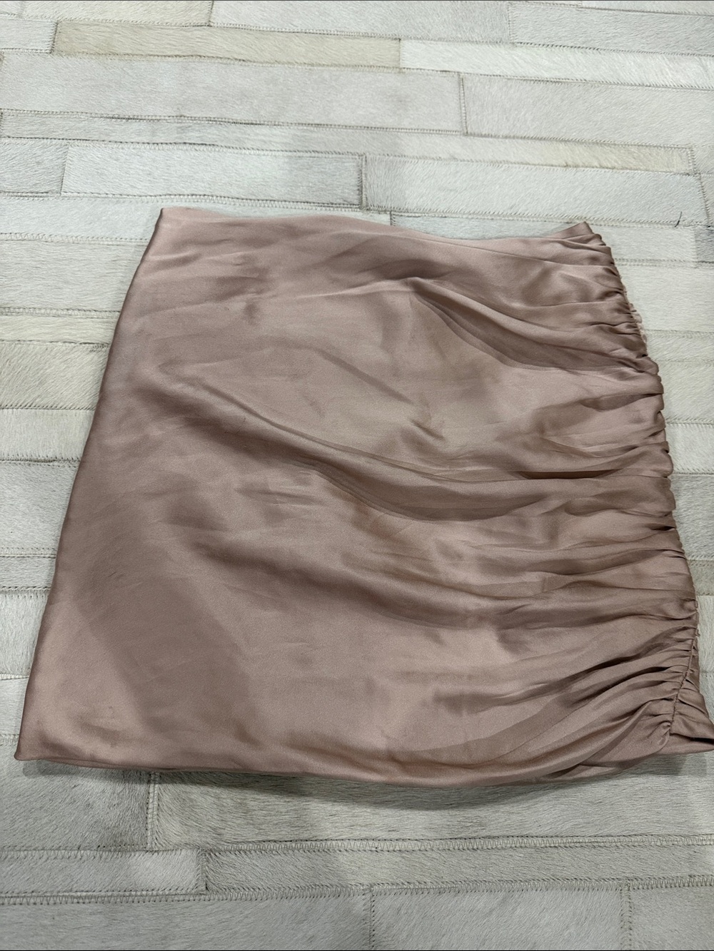 The  Sei Women's Silk Ruched Side Mini Skirt